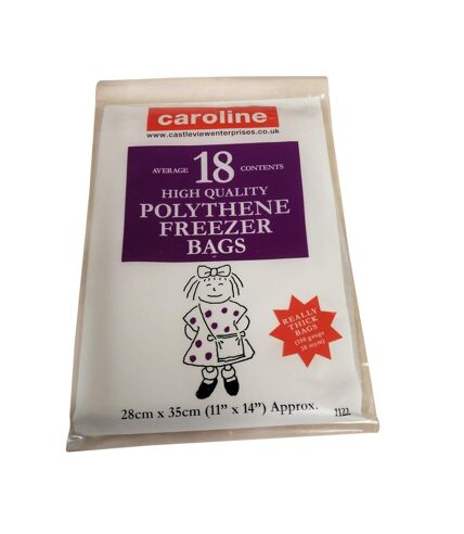Caroline Freezer Bag (Pack of 18) (White) (One Size)