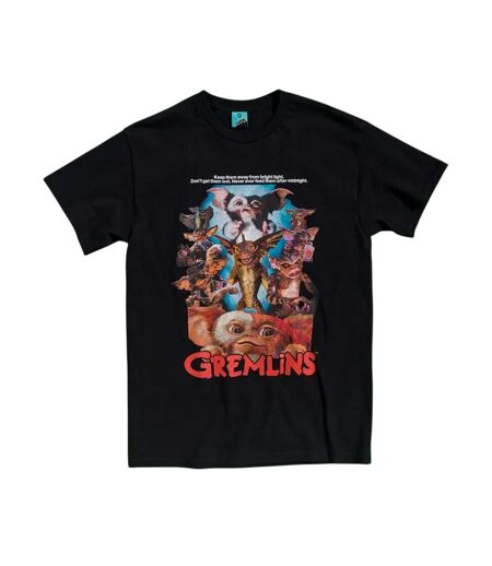 T-shirt Motif/style Rétro Adulte Noir Gremlins