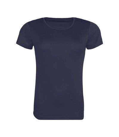 Womens/ladies cool recycled t-shirt french navy Awdis