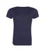 Womens/ladies cool recycled t-shirt french navy Awdis