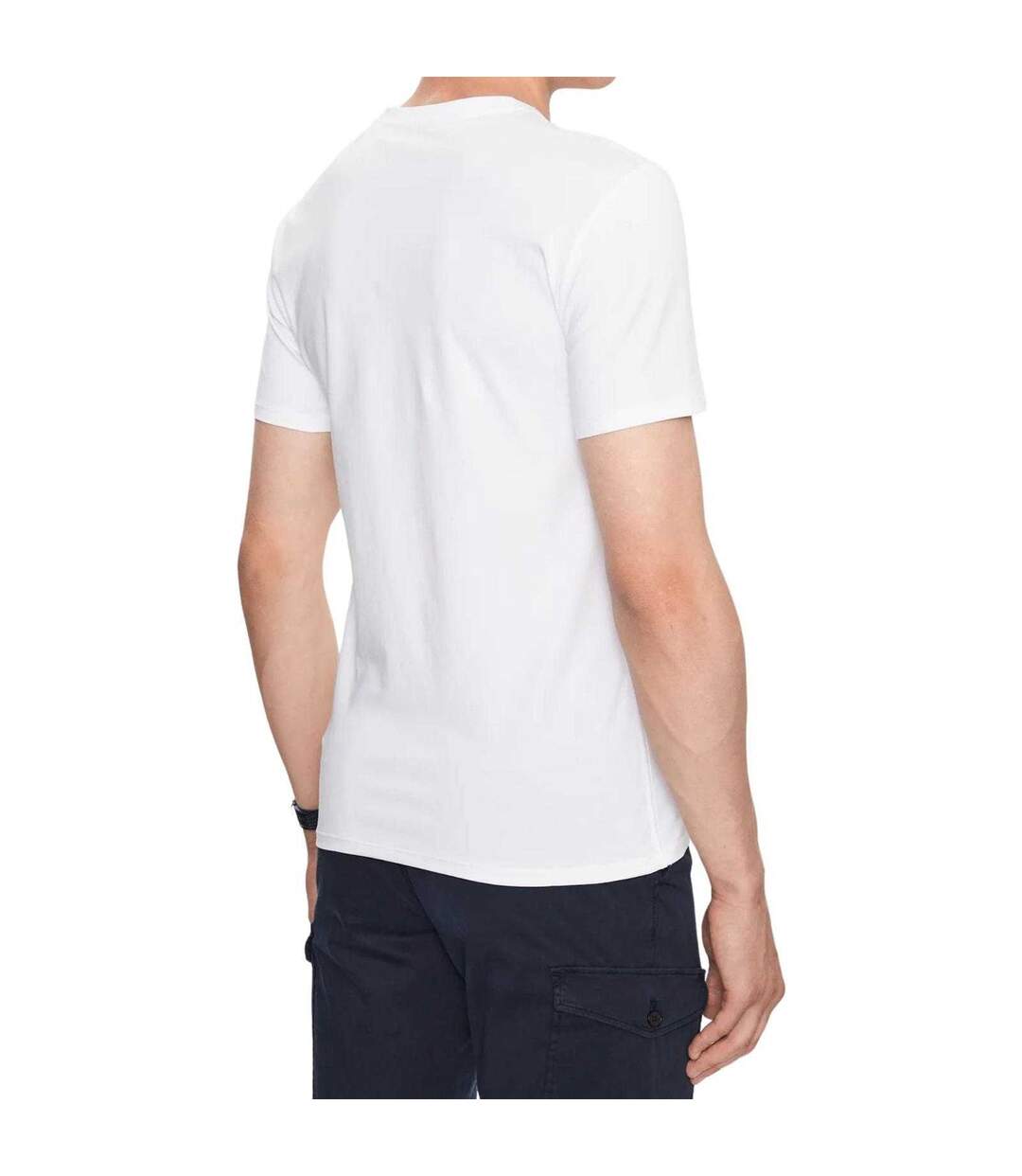 T-shirt Motif/style Logo Homme Blanc Guess-2