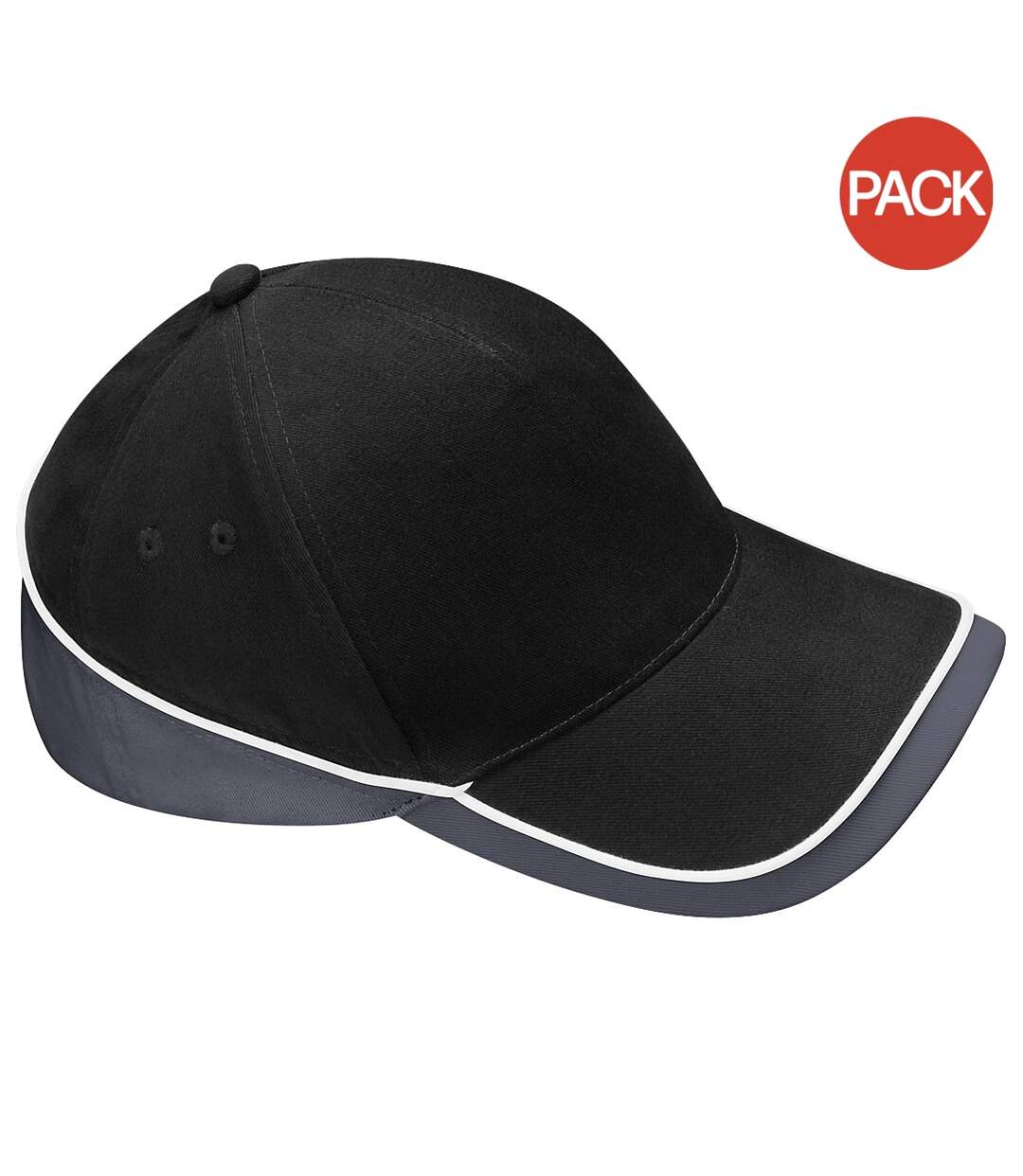 Lot de 2  casquettes de sport adulte noir/graphite Beechfiel-1