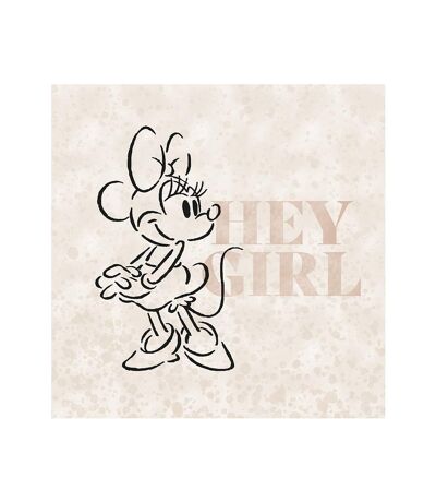 Minnie Mouse - Imprimé HEY GIRL (Blanc cassé / Noir) (40 cm x 40 cm) - UTPM6782