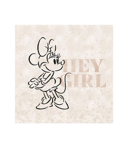Minnie Mouse - Imprimé HEY GIRL (Blanc cassé / Noir) (40 cm x 40 cm) - UTPM6782