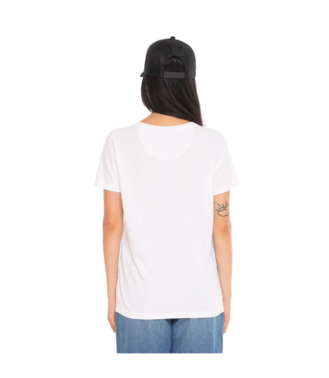 T-shirt femme col rond avec imprimé logo devant Retro Vondutch-3