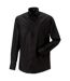 Russell Collection Mens Long Sleeve Ultimate Non-Iron Shirt (Black) - UTBC1035