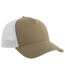 Rapper 5 Panel Cotton Sustainable Trucker Cap Khaki White Atlantis-2