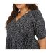 Robe Portefeuille Manches Bouffantes Motif/style Imprimé Léopard Femme Noir Blanc Brave Soul-4