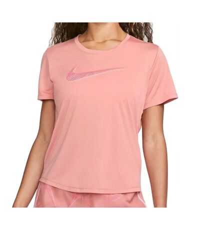 T-shirt de sport rose femme nike swoosh - m