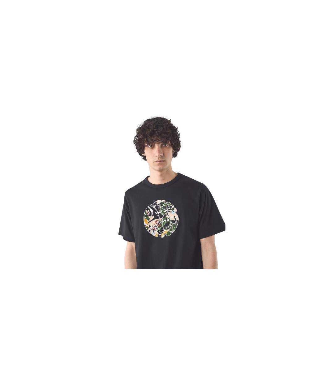 T-shirt Motif/style Imprimé Graphique Convergence Homme Noir Pretty Green-1