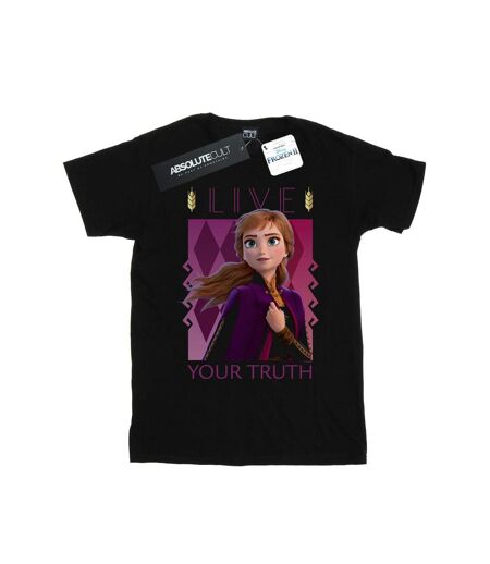 Disney - T-shirt FROZEN ANNA LIVE YOUR TRUTH - Femme (Noir) - UTBI24554