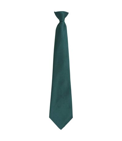 Premier Unisex Adult Colours Fashion Plain Clip-On Tie (Bottle) (One Size)