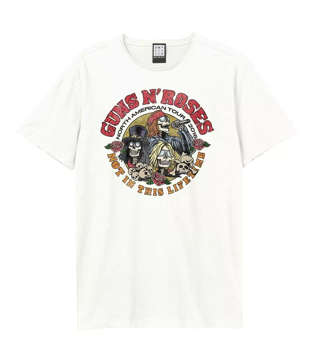 T-shirt North American Tour Adulte Vieux Blanc Amplified-1