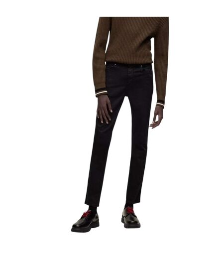 Mens Cotton Denim Skinny Jeans Black Hugo Boss