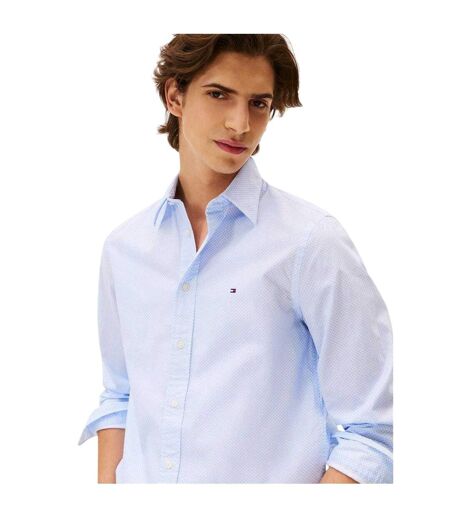Chemise Manches Longues Motif/style Logo Homme Bleu Pâle Tommy Hilfiger