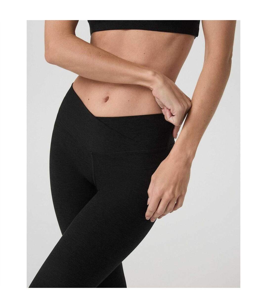 Pantalon De Yoga Évasé Elevation Rhythm Femme Noir Chiné Vuori-3