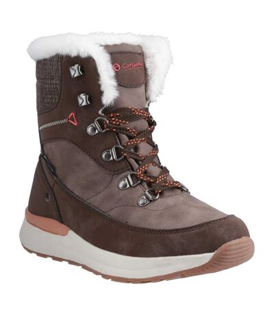 Womens/ladies sheephouse hiking boots brown Cotswold