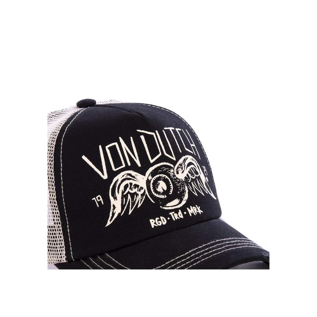 Casquette Trucker Filet Crew Noir Vondutch-3