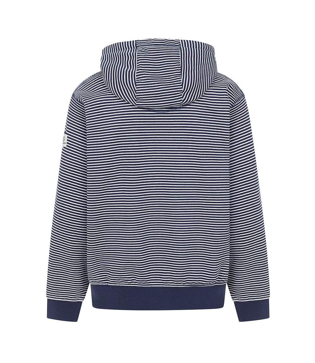 Veste À Capuche Motif/style Rayé Homme Bleu Mer Lazy Jacks-3