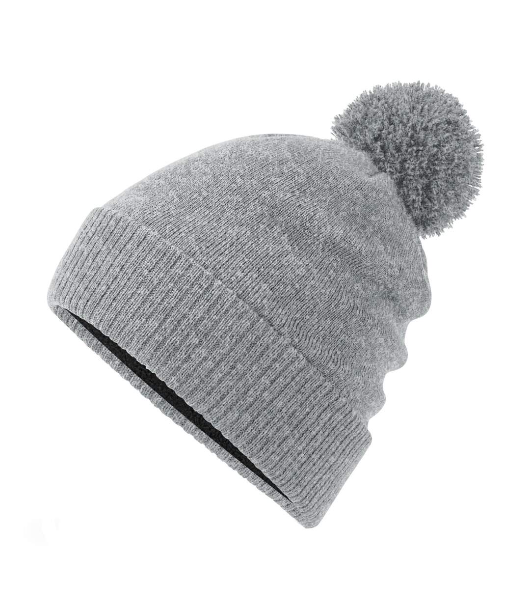 Bonnet snowstar gris Beechfield-3
