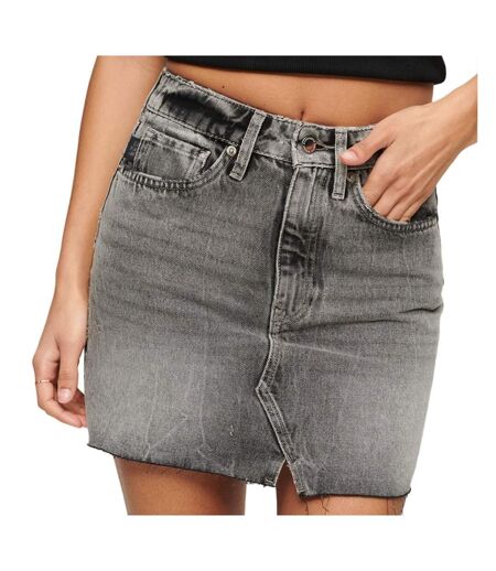 Jupe en jean Gris/Noir Femme Superdry Mini Skirt - 26