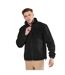 Mens Sherpa Recycled Fleece Jacket Black Front Row-1
