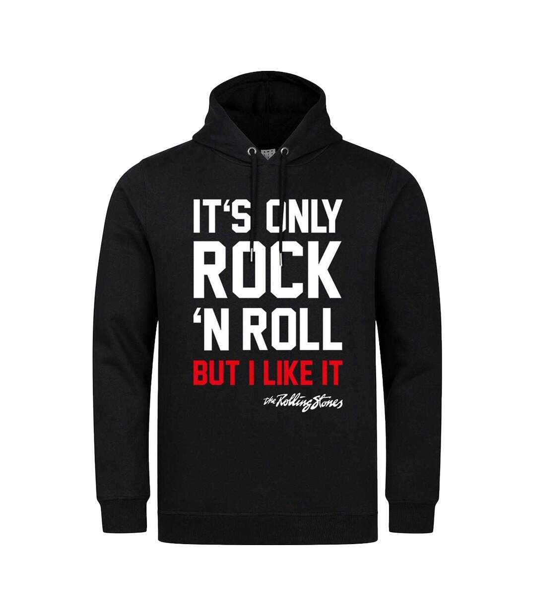 Unisex Adult It´s Only Rock N Roll The Rolling Stones Hoodie Black Amplified-1