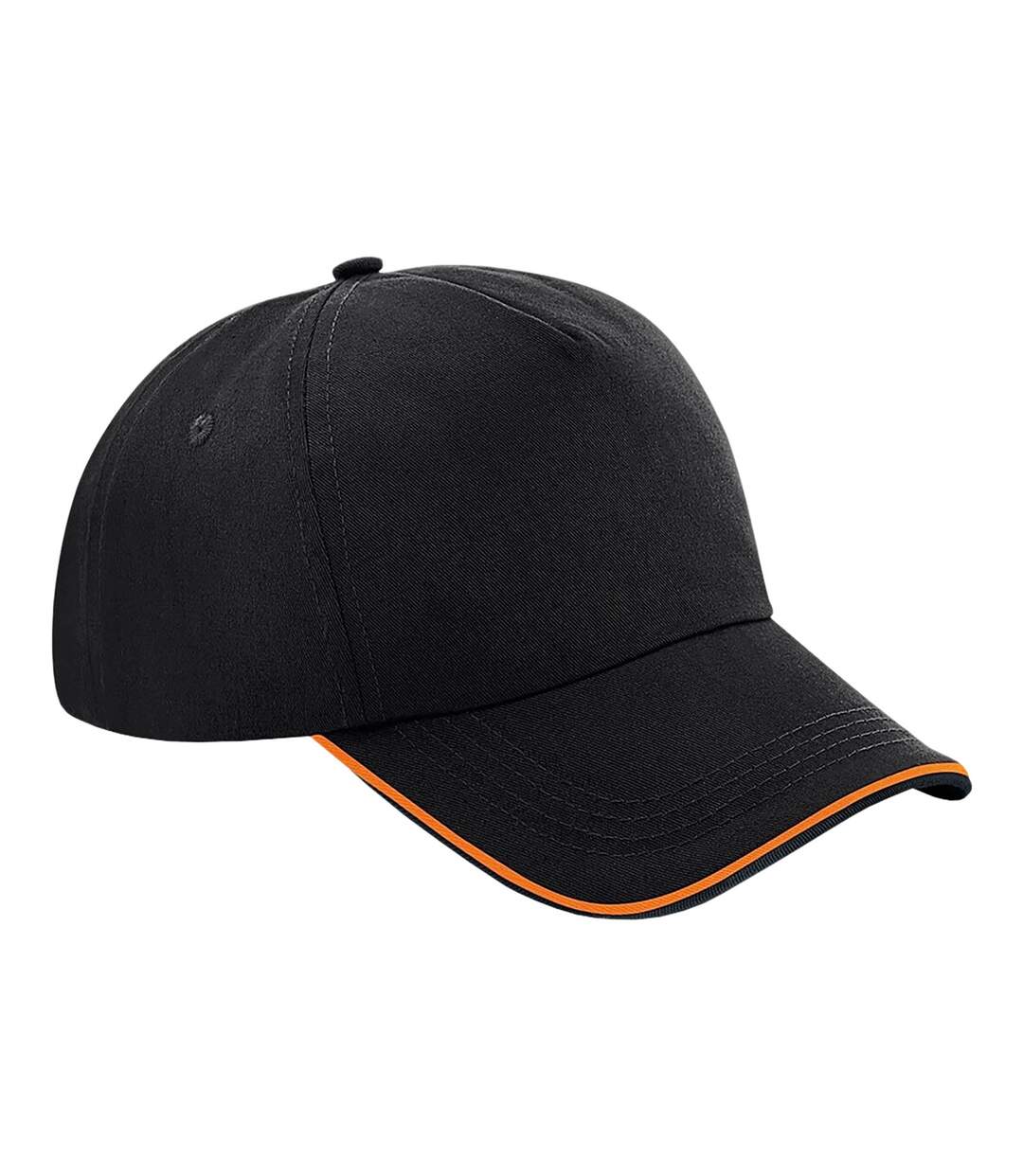 Beechfield Authentic 5-Panel Cap (Black/Orange) - UTRW7120-1