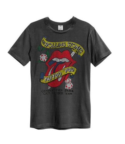 T-shirt tattoo adulte charbon Amplified