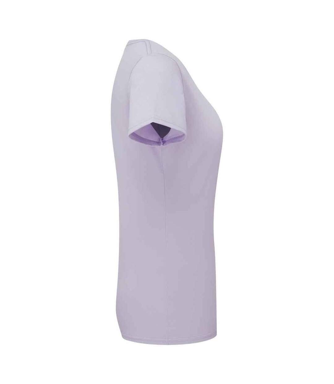 Womens/ladies Iconic 195 T-shirt Soft Lavender Fruit Of The Loom-3