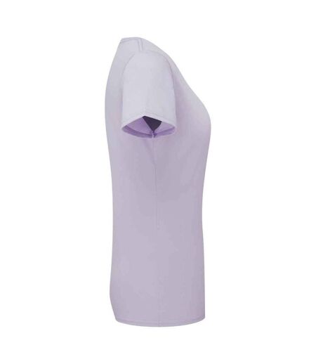 Womens/ladies Iconic 195 T-shirt Soft Lavender Fruit Of The Loom