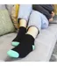 6 Pack Ladies Bamboo Trainer Socks Soft Breathable Heel Toe Design-5