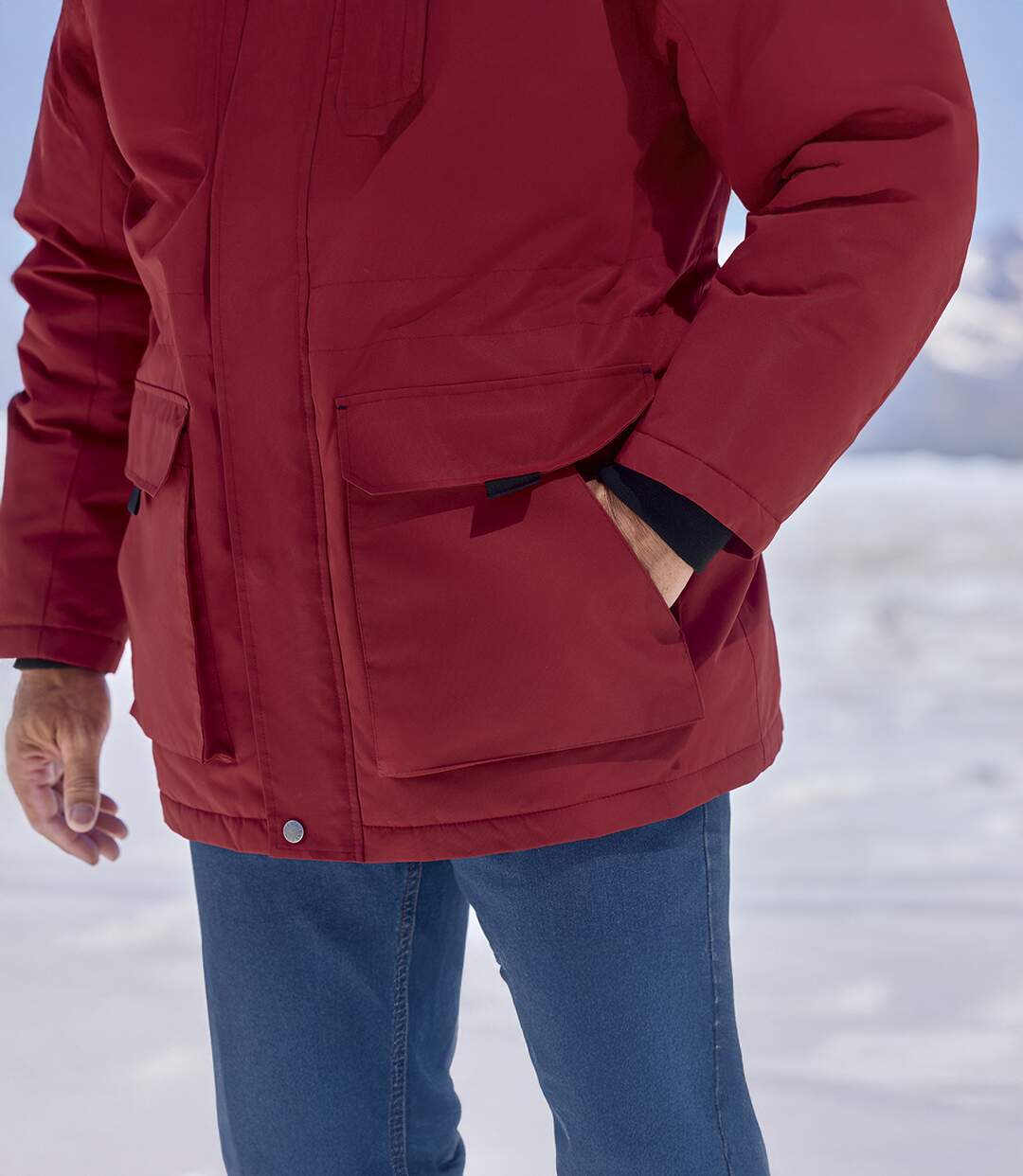 Műszőrme kapucnis parka-6