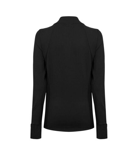 Womens/ladies Core Fitness Track Top Black USA Pro