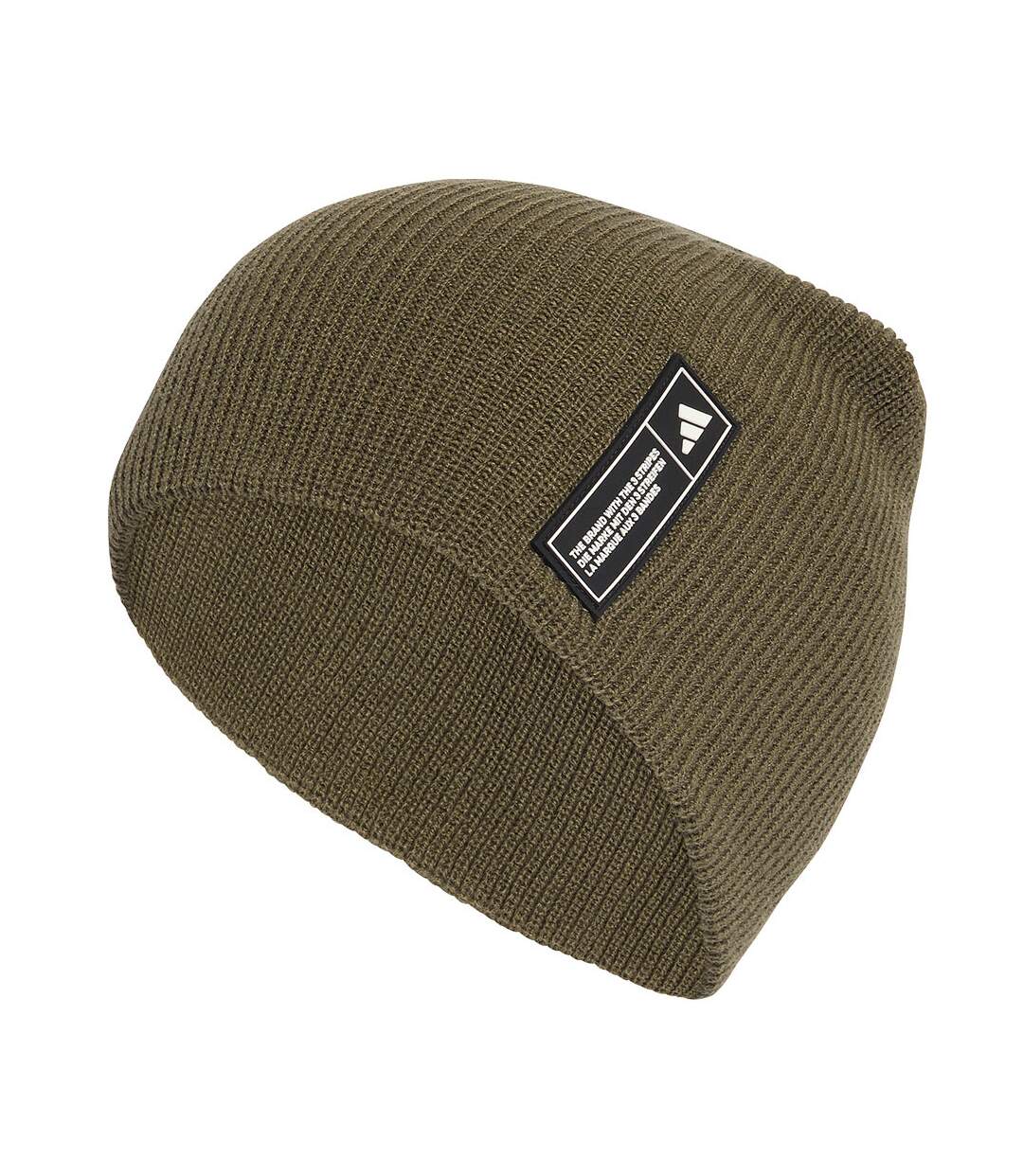Mens Essential Label Beanie Green Adidas-1