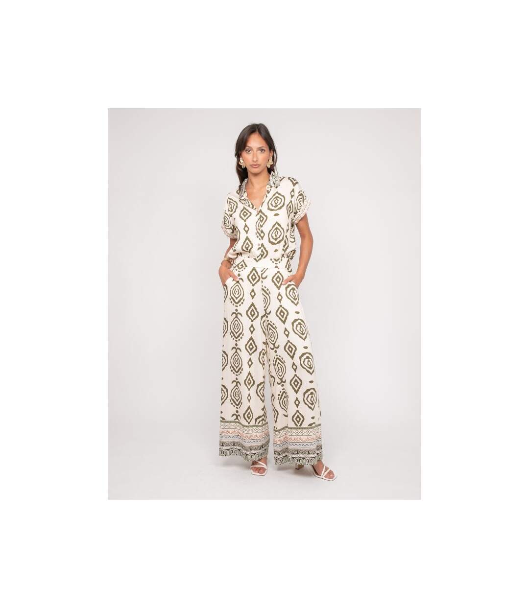 Pantalon palazzo motifs EDMIRA - Dona X Lisa-4