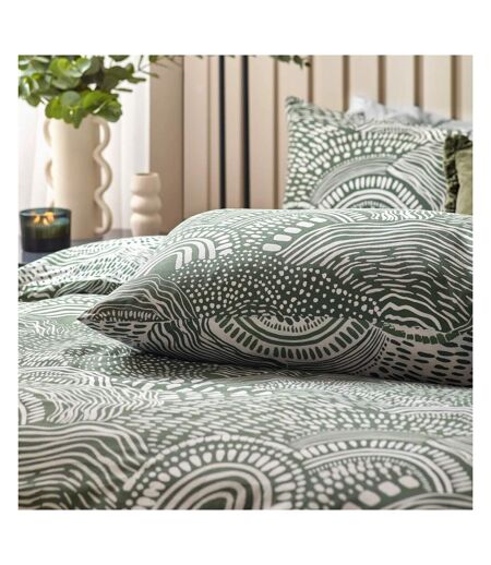 Nola abstract duvet cover set olive Hoem