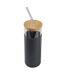 Gourde & Paille en Verre Silicone 0,5L Anthracite-1
