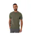 Mens Cable Knit Crew Neck T-shirt Dark Sage Threadbare-1