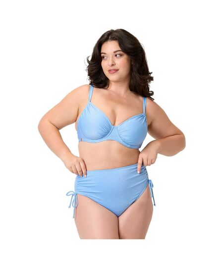 Haut de maillot de bain armaturé grand maintien bleu Marine