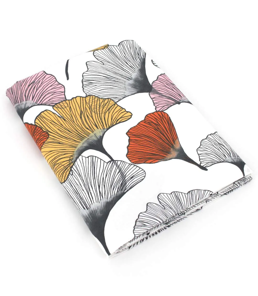 Drap plat percale pur coton GINKGO-1