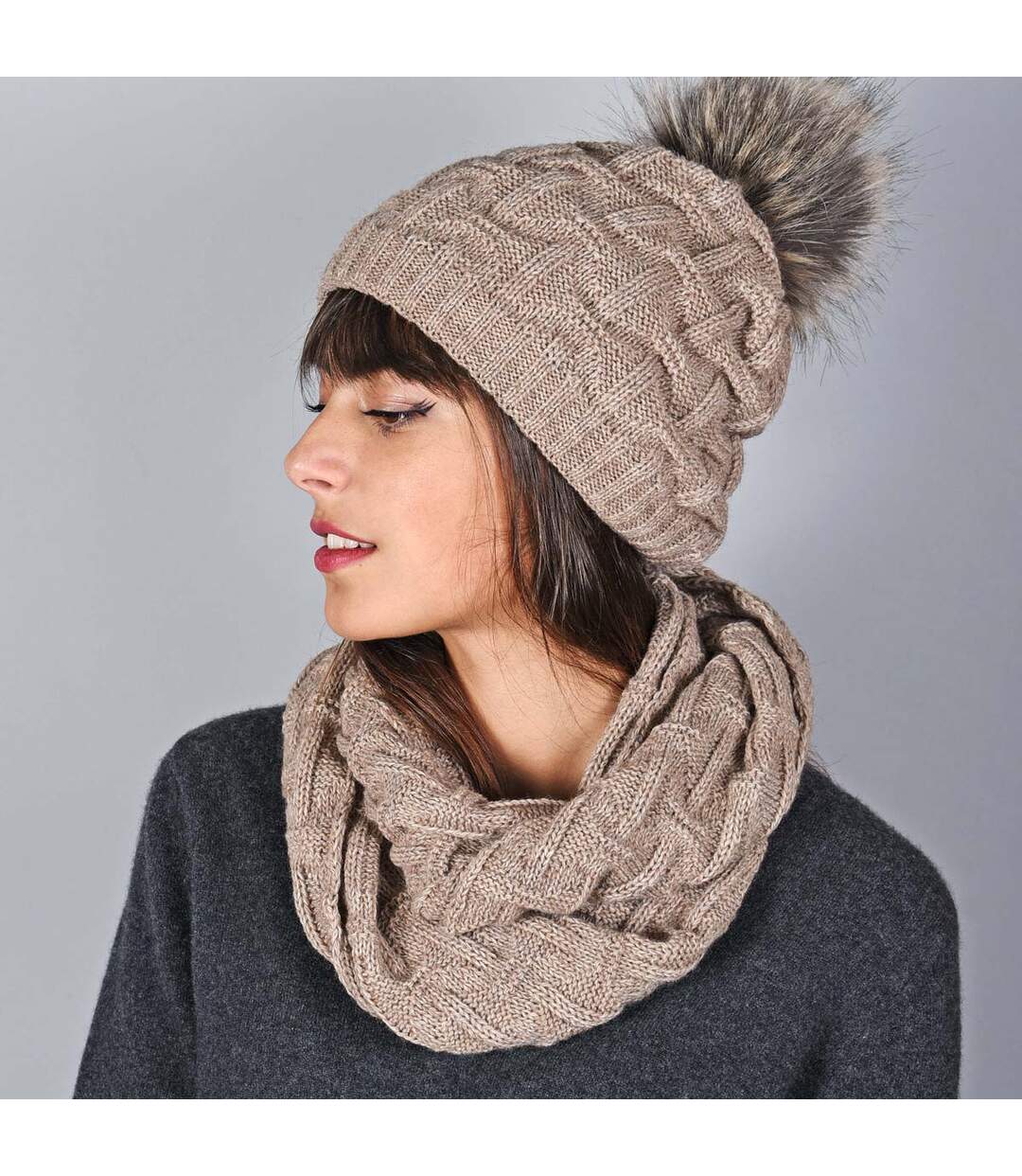 Snood et bonnet Nora  - Fabriqué en UE-2