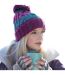 Beechfield Unisex Adults Corkscrew Knitted Pom Pom Beanie Hat (Winter Berries) - UTRW5192