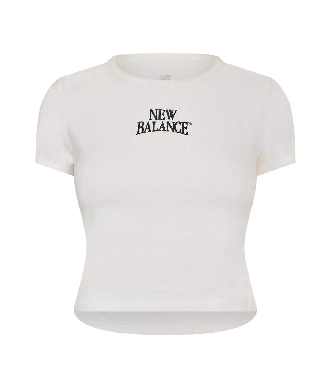 Womens/ladies Heritage Ringer Crop Top White New Balance-1