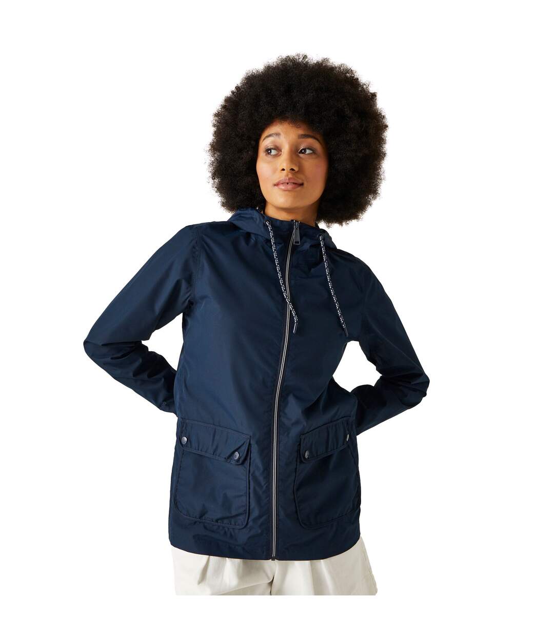 Womens/ladies Bayletta Waterproof Jacket Navy Regatta-4
