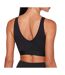 Crop Top Noir Femme Adidas 3 Stripes-2