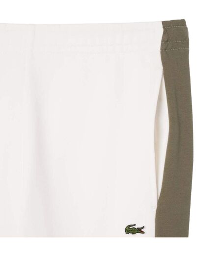 Mens Colour Block Jogging Bottoms Cream Lacoste
