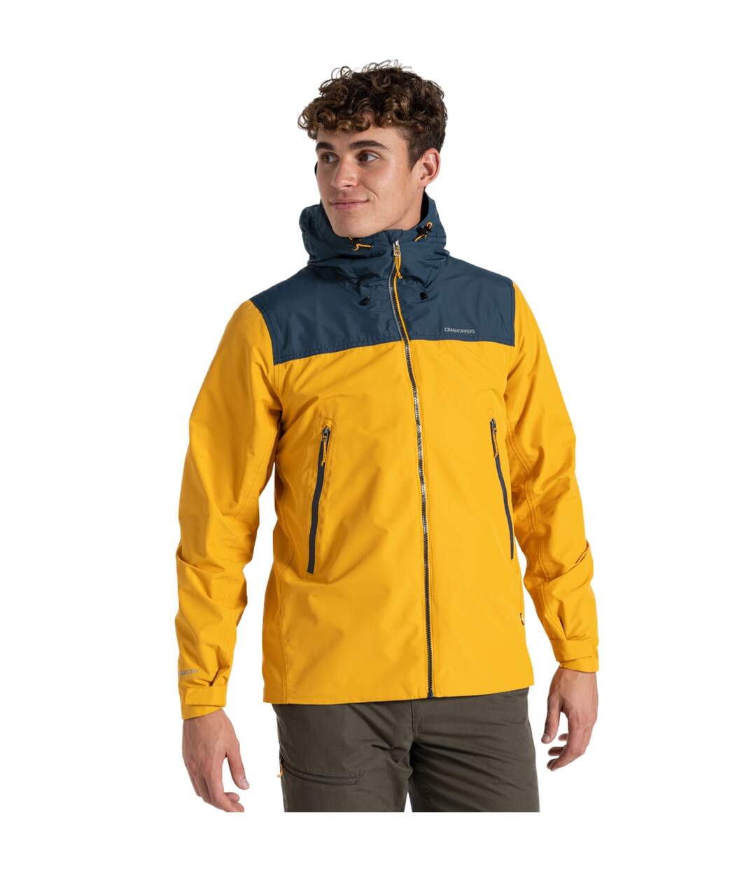 Veste imperméable vanth homme jaune vif / bleu gris foncé Craghoppers-1