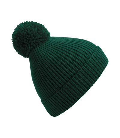 Bonnet À Pompon Unisexe Vert Bouteille Beechfield