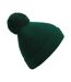 Bonnet À Pompon Unisexe Vert Bouteille Beechfield-1